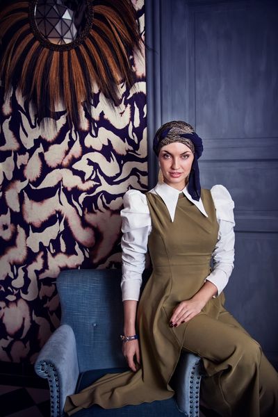 Hovedbilde Hodeplagg Sapphire Boho Ribbon 