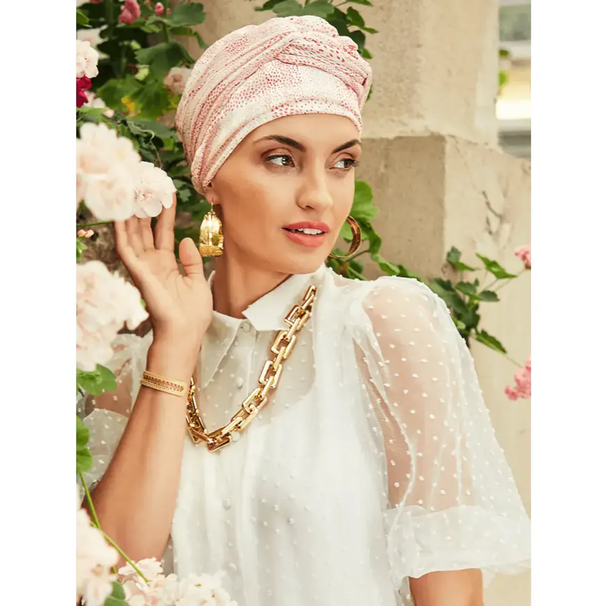 Hodeplagg Amber Boho Turban set 